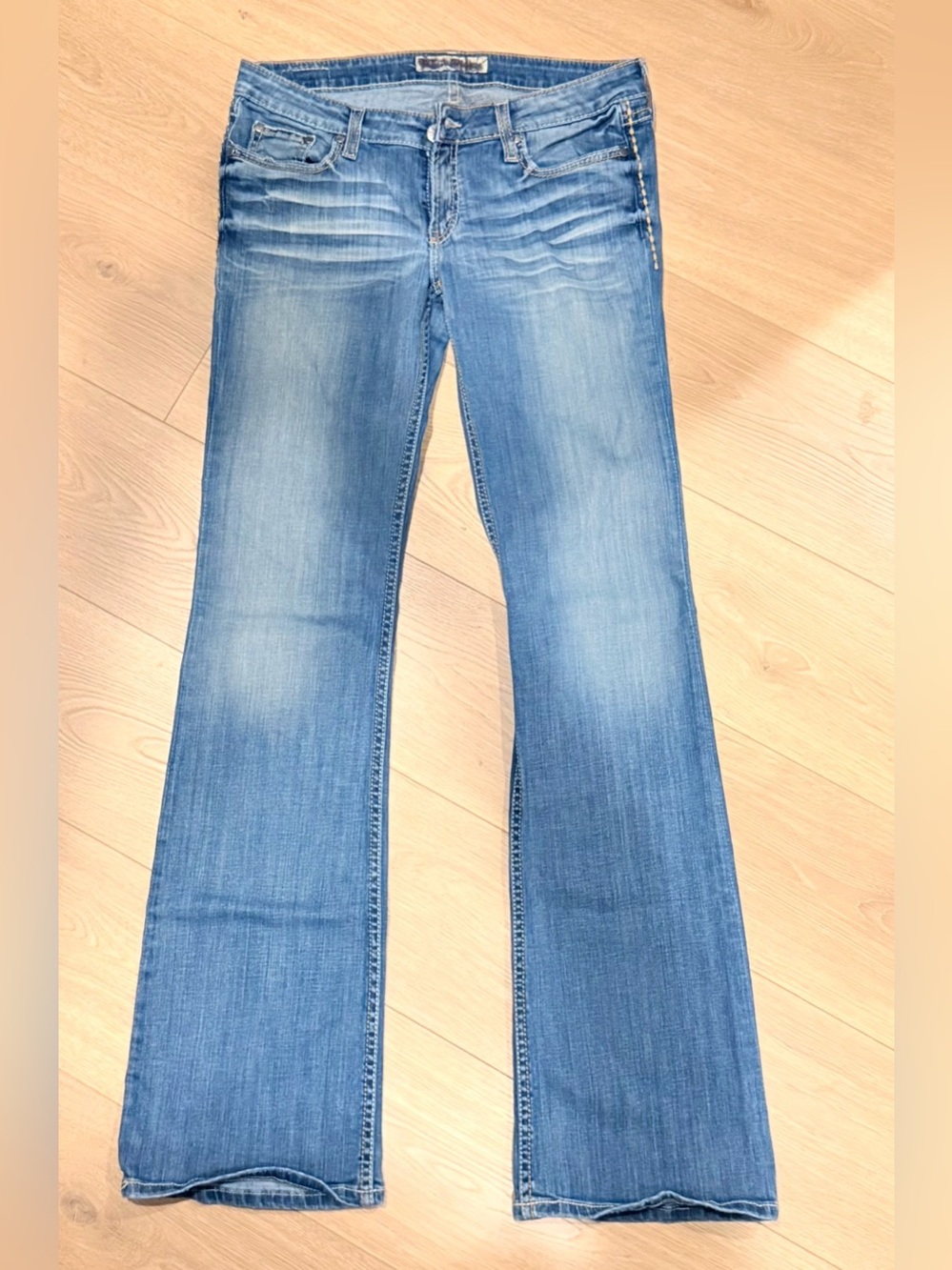 BKE Women's Boot Cut Jeans in Light Blue